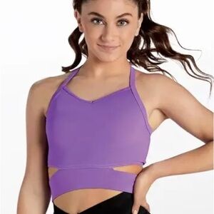 Balera Purple Cutout Sports Bra